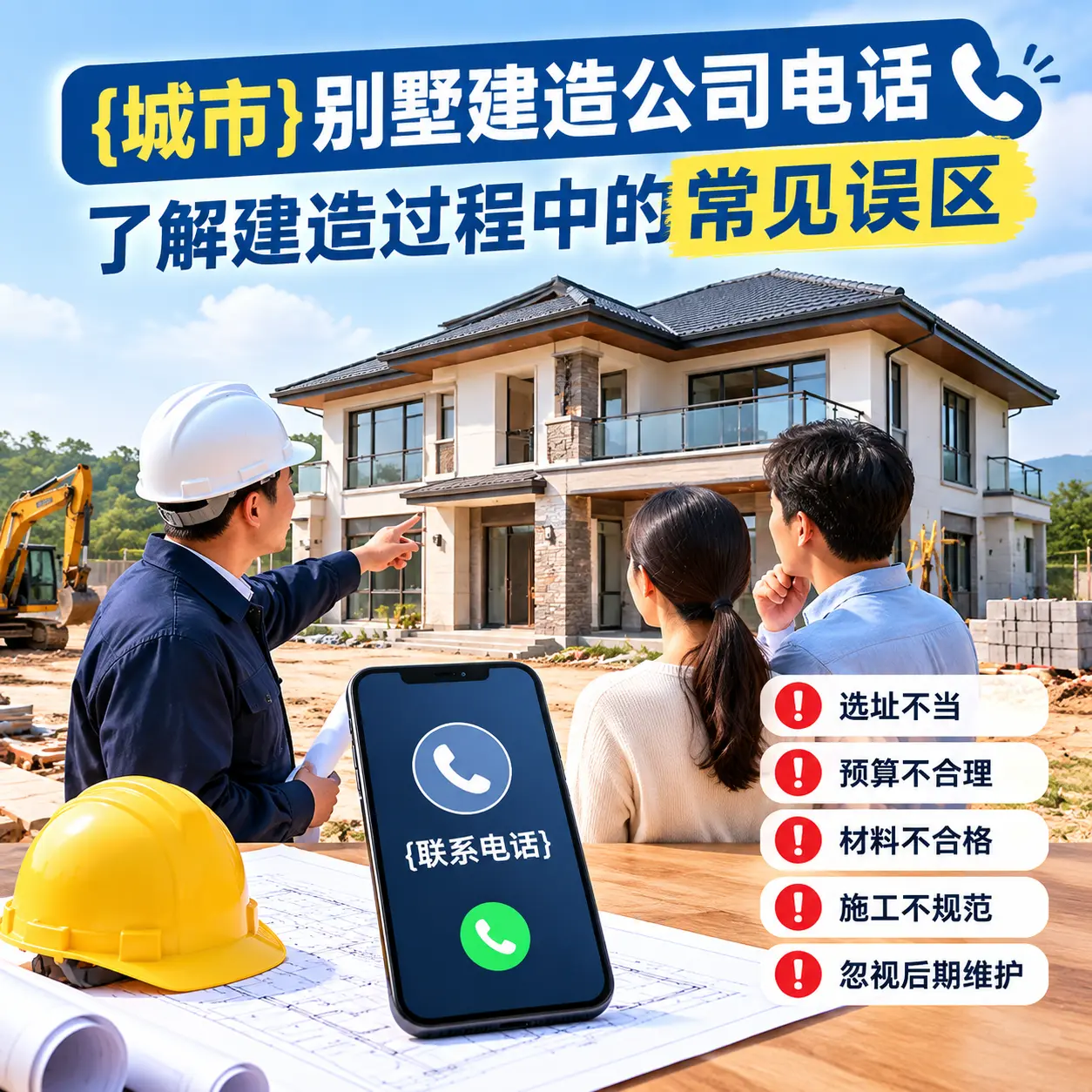 台江别墅建造公司电话，了解建造过程中的常见误区